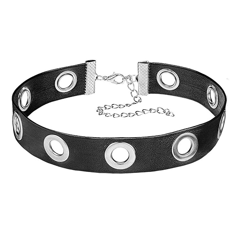 Body Jewelry Trend - Nova tendência gargantilha de couro colar