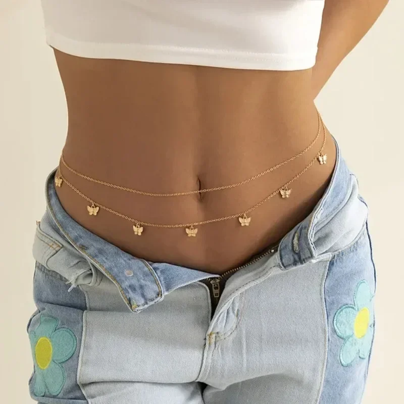 Body Jewelry Beach - Novo charme sexy dupla camada borboleta
