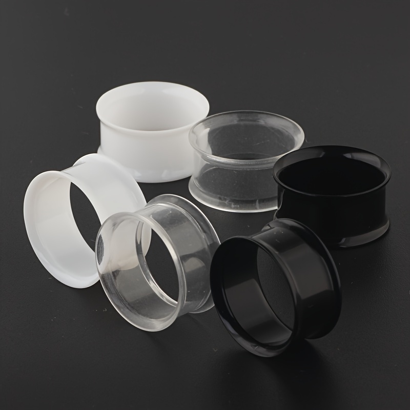 Body Jewelry Gauge Sizes - 6 pcs Oco Acrílico Duplo Flared