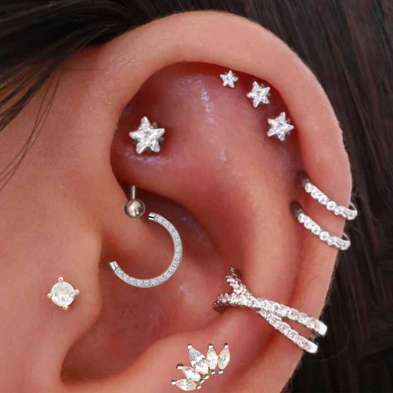 Body Jewelry Trend - Helix piercing estrela brincos feminino 1pc