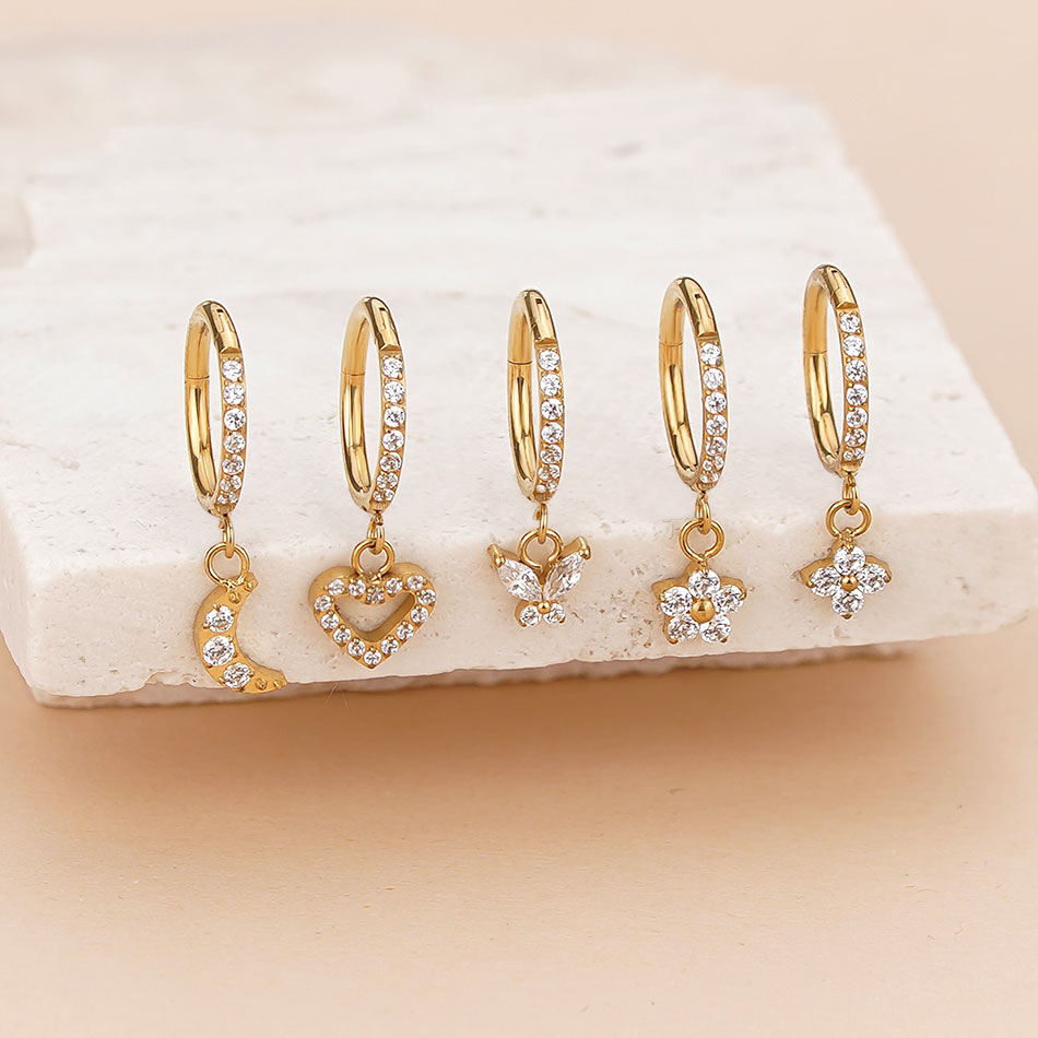 5 Peças Brincos de Argola de T - Body Jewelry Trend avaliação e preço