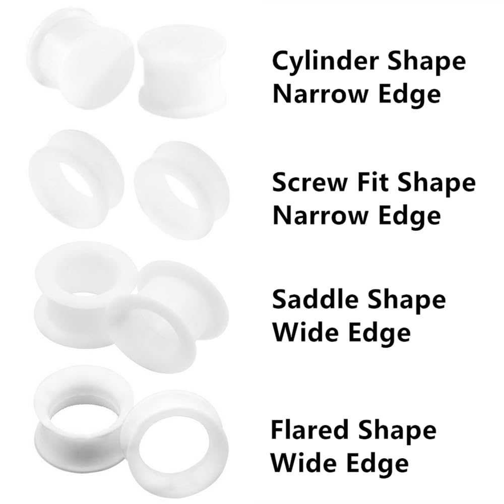 Flexível grossa Silicone Ear P - Body Jewelry Gauge Sizes avaliação e preço