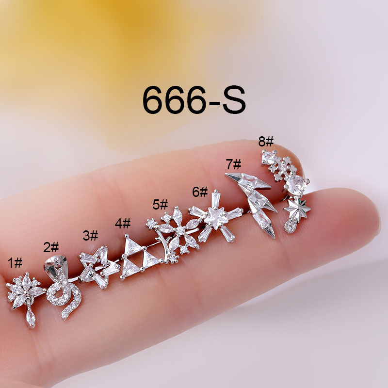 1 peça piercing de aço inoxidá - Body Jewelry Trend avaliação e preço