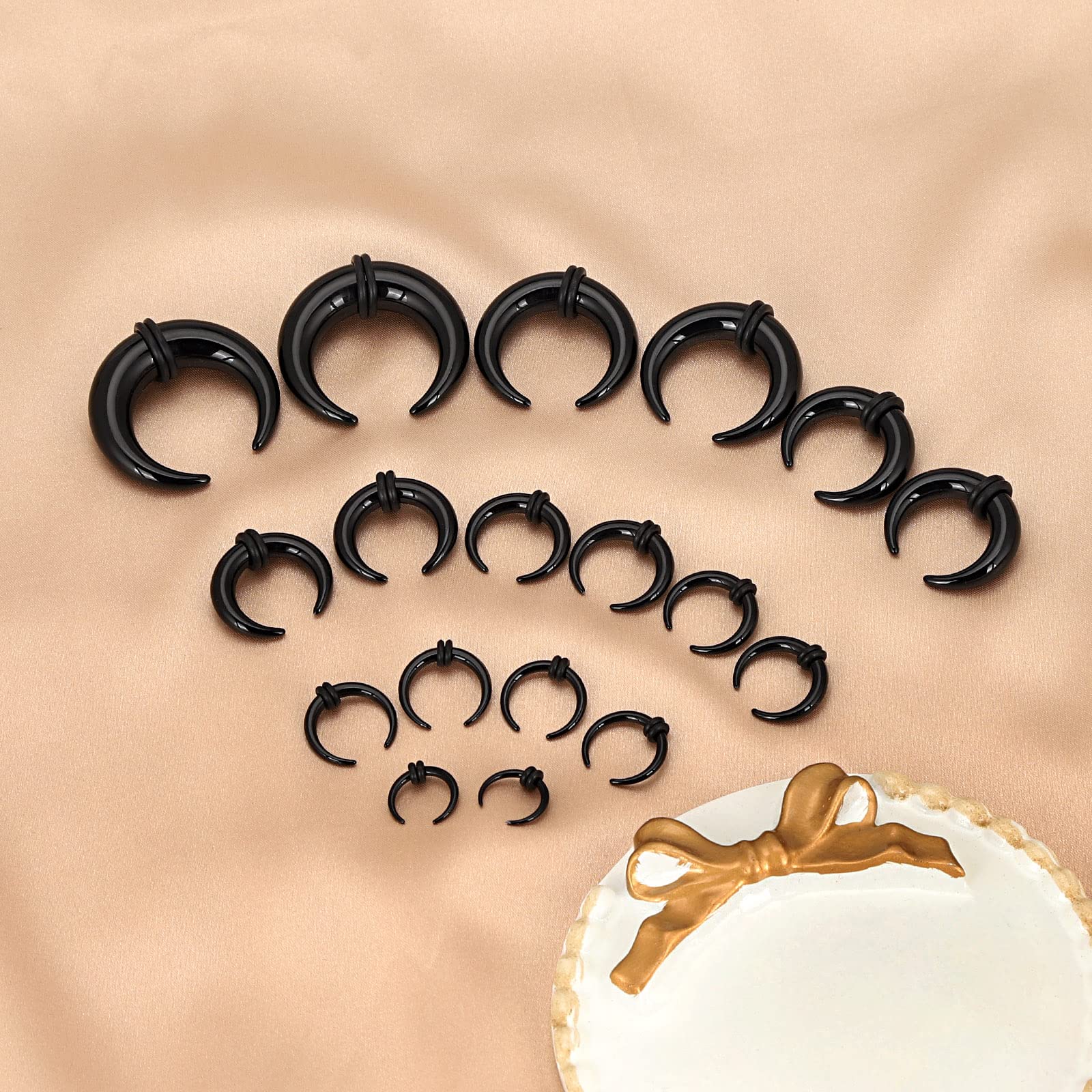 18 pçs acrílico septo pinça ta - Body Jewelry Gauge Sizes avaliação e preço