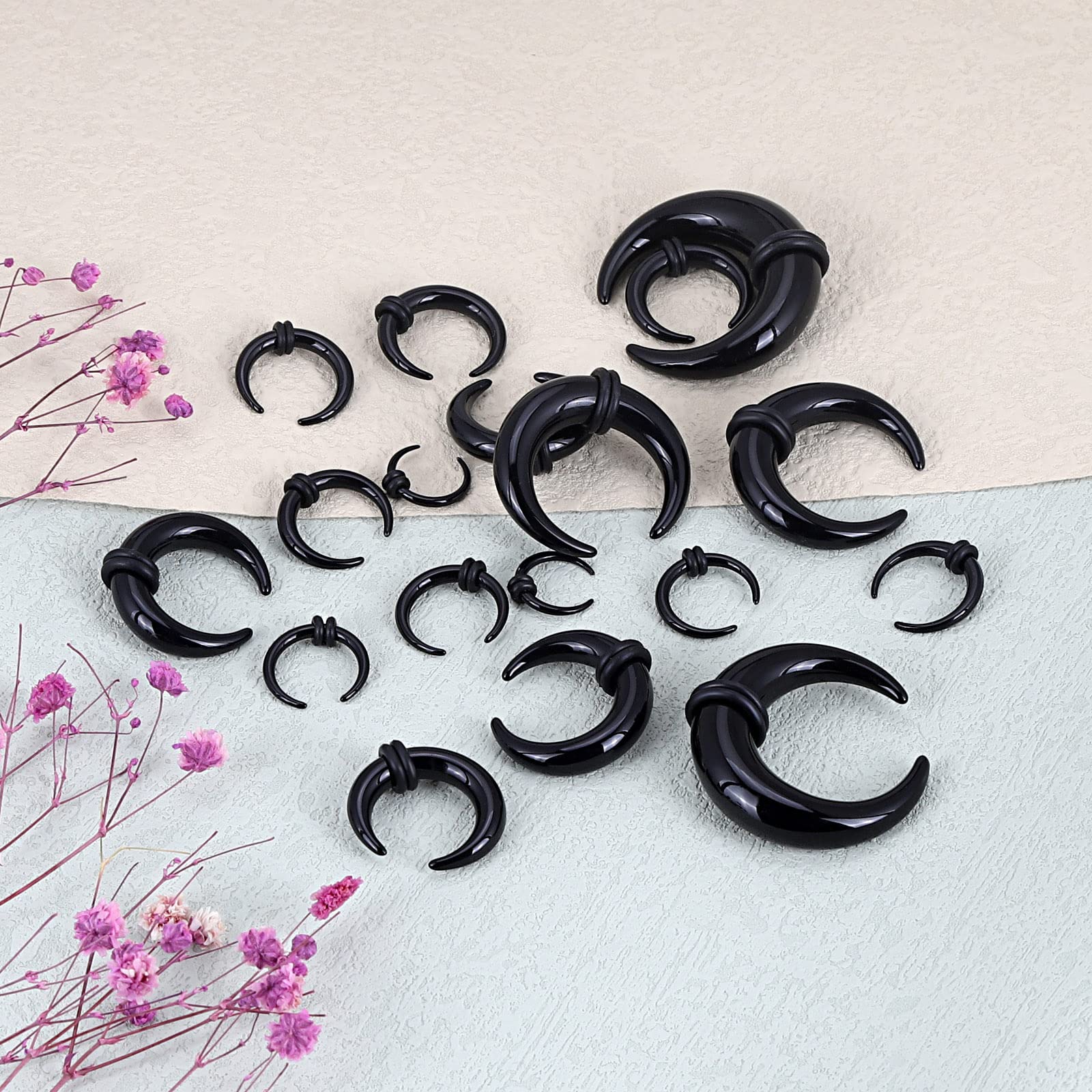 18 pçs acrílico septo pinça ta - Body Jewelry Gauge Sizes avaliação e preço