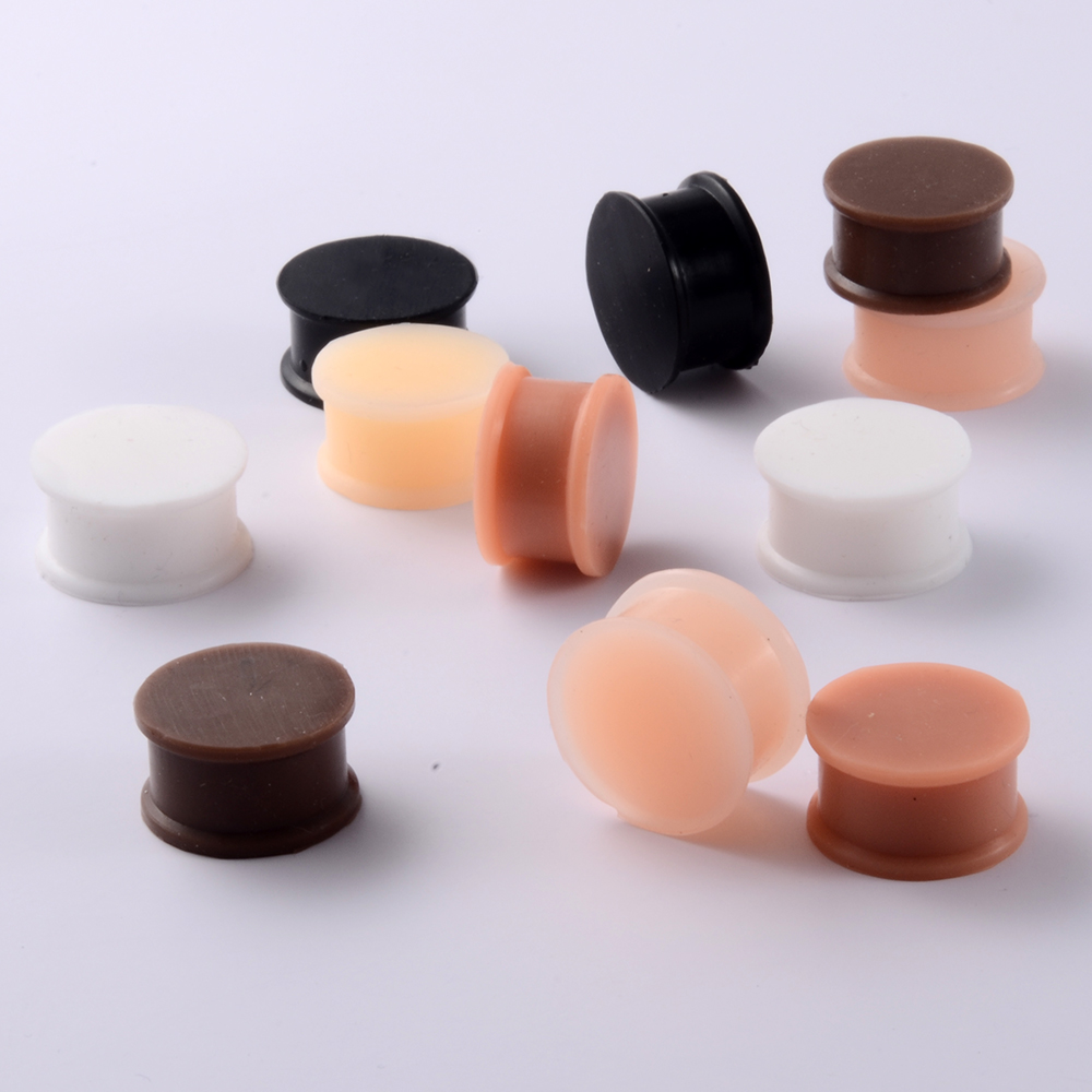 1 par de silicone flexível gro - Body Jewelry Gauge Sizes avaliação e preço