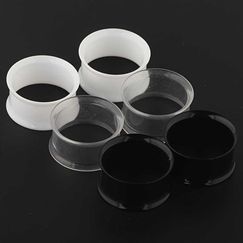 6 pcs Oco Acrílico Duplo Flare - Body Jewelry Gauge Sizes avaliação e preço