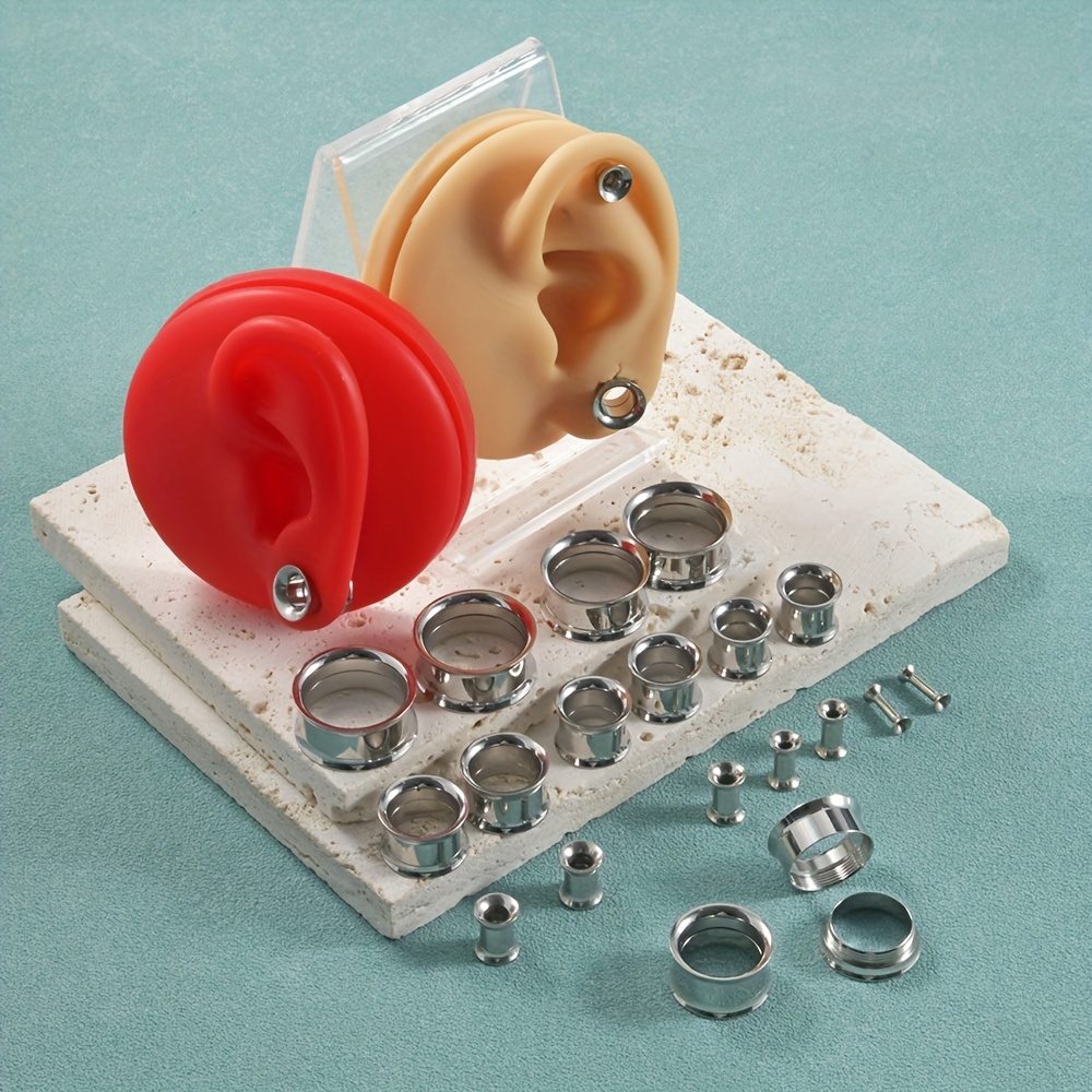 Conjunto de tampões para os ou - Body Jewelry Gauge Sizes avaliação e preço