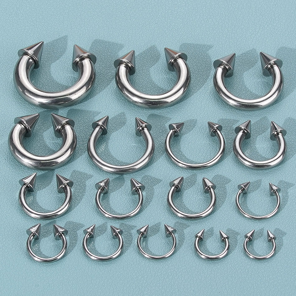 Anel de ferradura de tamanho g - Body Jewelry Gauge Sizes avaliação e preço