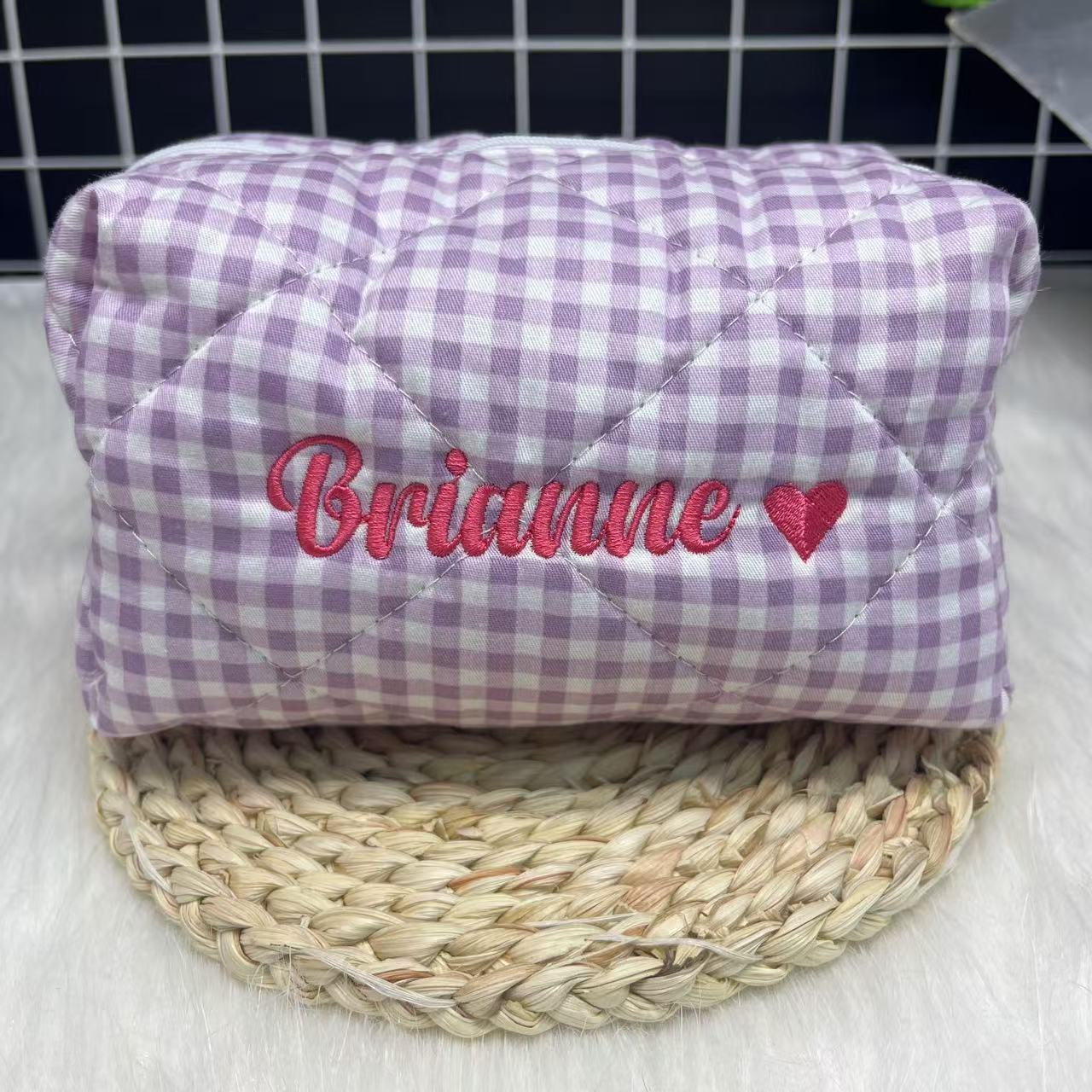 Bolsa cosmética listrada de gr - Body Jewelry Names avaliação e preço
